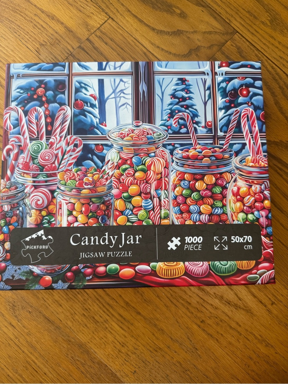 Candy Jar Holiday Jigsaw Puzzle - Colorful Candy Scene (Multicolor)